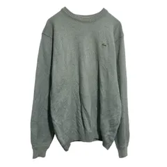 LACOSTE ニット セーター S~ グレージュ グレー ラコステ クルーネック 古着卸 アメリカ仕入 a703-5367
