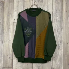 【 OLD BOOSTER 90s ブースター 】日本製 パッチワーク ニット セーター M