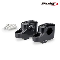 Puig 21811N PULLBACK RISERS [BLACK] UP20mm BACK16mm Φ25mm BMW F750GS(18-24) F800GS(24-) プーチ プルバックライザー