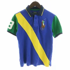 ポロ ラルフローレン POLO RALPH LAUREN 半袖 ポロシャツ カットソー ロゴ 刺繍 子供服 M 150 青 ブルー 緑 グリーン 黄色 イエロー マルチカラー ■PN /KW ■GY22