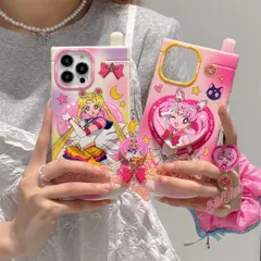 iphone15ケース 美少女戦士セーラームーン ストラップ付き iphone15proケース 横置きスタント機能 背面保護 四隅保護 耐衝撃 iphone14promaxケース iphone13proケース iphone12ケース iphone11ケース