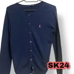 Polo RALPH LAUREN(ポロ ラルフローレン) カーディガン ネイビー色 Mサイズ レディーストップス　管理SK24