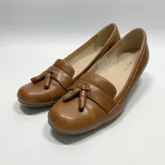 美品〇 REGAL リーガル タッセル付き パンプス レザー キャメル 23 ブラウン
