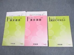 河合塾 漢文総合/演習/サブテキスト 通年セット 2020 計3冊 ☆ 031M0D