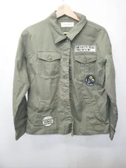 ◇ ⊇ AS KNOW AS アズノゥアズ ミリタリー 長袖 シャツ ジャケット サイズF カーキ レディース E  【1505290038638】