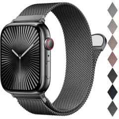 【在庫セール】EPULY コンパチブル アップルウォッチバンド 49mm 46mm 45mm 44mm 42mm 41mm 40mm 38mm Apple Watch用のバンド マグネットクラスプ ステンレス鋼 メッシュ 通気 男女兼用 長さ調節 Watch