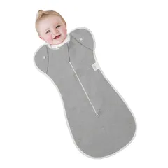 【数量限定】おくるみ 新生児 赤ちゃんの睡眠袋、新生児の自己緩徐襁褓、睡眠改善、体に密着、新生児プレゼント【助産師が推薦 100%天然コットン】スワドルアップ 奇跡のおくるみ スワドル 赤ちゃん 夜泣き対策 ベビー用品（Mサイズ、グレー）