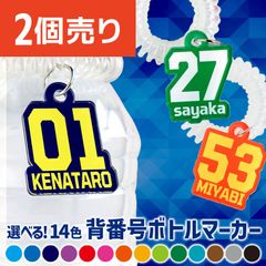 【2個売り】背番号ボトルマーカー 40×30mm 厚さ2mm アンシャンテラボ / 名入れキーホルダー 水筒 目印 ナンバー 数字 卒業 卒部 卒団 引退 記念品 文字入れ 部活 クラブ サークル スポーツ キーホルダー 運動 スポーツ【ゆうパケット対応】
