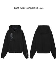 【PAIN OR PLEASURE】ROSE 2WAY HOOD ZIP UP