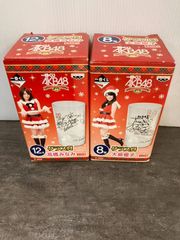 이치 반 복권 AKB48 ~ 크리스마스 선물 ~ 전 10 종 유리상 8 번 오오시마 유코 / 12 번 다카하시 미나미 구경 약 8cm 높이 약 9.5cm 2 점 세트 미사용품 장기 자택 보관품 현황 전달