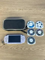 ☆【ジャンク】SONY PSP-2000 ラベンダーパープル ソフト5本セット 初音ミク ブラックロックシューター モンスターハンター CODED ARMS【ゲーム機本体】【1】