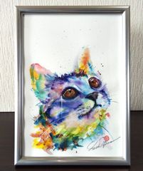 猫の後ろ姿 原画 27.3×22cm キャンバス 絵画 現代アート 動物画 - メルカリ