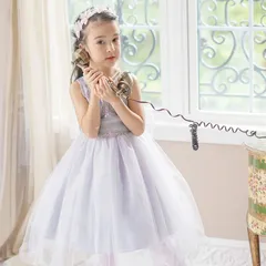 【シルバー】チュールベルトドレス TAK キッズ キャサリンコテージ