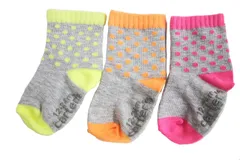 カーターズCarter's(カーターズ　靴下) 靴下3足セット グレー×3色ドット 