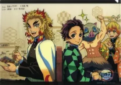 【中古】クリアファイル 竈門炭治郎＆嘴平伊之助＆我妻善逸＆煉獄杏寿郎 雑誌イラストシリーズレイヤードクリアファイル24 「劇場版 鬼滅の刃 無限列車編」