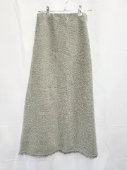 ◇ ⊂ PLST プラステ ロング サマーツイードマーメイドスカート サイズM グリーン グレー系 マルチ レディース E  【1507160011550】