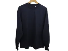 キャプテン サンシャイン KAPTAIN SUNSHINE 美品 近年モデル 無地 ロングTシャツ カットソー トレーナー クルーネック 長袖  38 紺 ネイビー 約M相当 0505のサムネイル