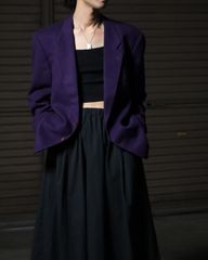 -1990s cashmere melton tailored jacket purple color 90年代 カシミヤ × ウール フェルト メルトン シングルブレステッド テーラードジャケット 紫 パープル