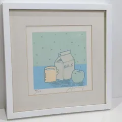 特価◯絵画　リトグラフ版画 額装品 リトグラフ版画～Space of Elements[z]～ 1点 額装サイズ215mm×415mm