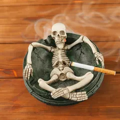 ドクロの置物セット 髑髏 スカル 小物入れ 小物置き 灰皿 インテリア オブジェ skull-tray_1.jpg