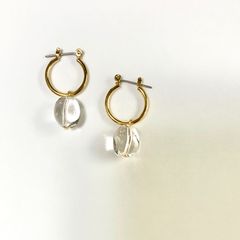 【sowns】crystal hoop pierce