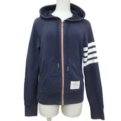 トムブラウン THOM BROWNE フーディー フーデットジャケット パーカー フルジップ ネイビー サイズ0 XS 1130のサムネイル
