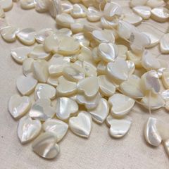 白蝶貝ハートスタイルパーツ 10粒