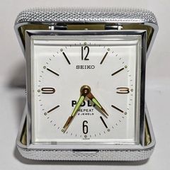 【レトロ・アンティーク】SEIKO (POLA) コンパクト 置き時計 ゼンマイ式　1個