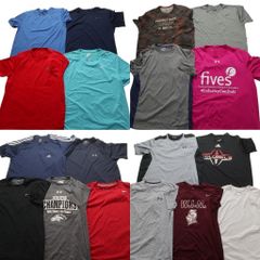 古着卸 まとめ売り ストレッチ素材 半袖Tシャツ 18枚セット (メンズ L /XL ) ナイキ アディダス 中古 古着 NB3979
