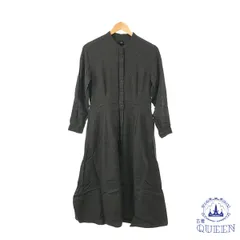☆美品☆ UNIQLO ユニクロ ロング シャツ ワンピース 長袖 フレア レディース グレー S 901-4562 送料無料 古着