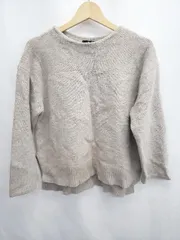 ◇ ⊇ URBAN RESEARCH DOORS サイドスリット 長袖 プルオーバー ニット サイズONE グレージュ系 レディース E  【1507010015691】