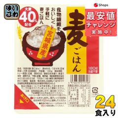 濱田精麦 ハマダの元気な食卓 麦ごはん 180g パック 24個 (12個入×2 まとめ買い)
