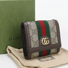 GUCCI グッチ GG ウォレット オフィディア 598662 96IWG 8745 二折財布 GGスプリーム/レザー【中古】 レディース