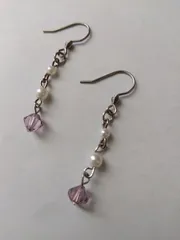 スワロフスキーとパールのピアス