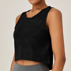 ☆ ブラック ☆ S ☆ スポーツ タンクトップ レディース ヨガウェア タンクトップ レディース スポーツ ショート丈 トップス ヨガウェア おしゃれ ノースリーブ ランニング フィットネス スポーツウェア ジム 運動 ウェア ヨガ ピラティス トレーニング