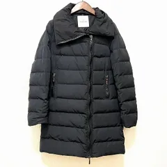 #wxc モンクレール Moncler ダウンジャケット 黒 ダウンコート ジップアップ 中綿 フェザー レディース [901974]