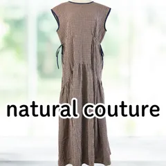 UESD natural conture ドロストデザインチェック柄ワンピース フリーサイズ レディース ナチュラルクチュール