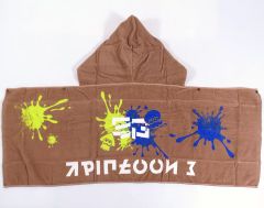 [중고] 수건·수건 로고(브라운) 후드 포함 수건 [Splatoon3(스플라툰3)]