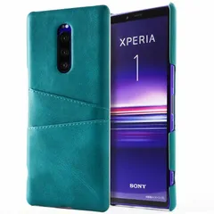 Xperia 1 ケース SO-03L SOV40 エクスペリア１  カード収納 レザー スマート ケース 【Color】 ピーコックグリーンのサムネイル