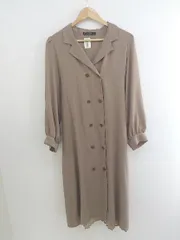 ◇ w closet ダブルクローゼット 切替 プリーツ 長袖 膝下丈 ワンピース サイズF ブラウン系 レディース P  【中古】 【1211230001975】のサムネイル