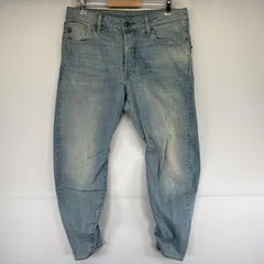 古着 ジースターロゥ G-STAR RAW デニムパンツ 3D TOBOG ジーンズ ジーパン 長ズボン ボタンフライ ジップ w31 L30  ブルー メンズ