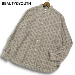 BEAUTY&YOUTH ユナイテッドアローズ 通年★ 長袖 オーバーサイズ ボタンダウン チェック シャツ Sz.L　メンズ 日本製