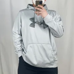 UNDER ARMOUR(アンダーアーマー) グレー コールドギア ルーズフィット 裏起毛 フード付きTシャツ 2XL 250527