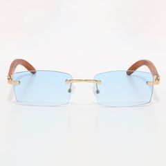 【Aランク】HOUSE OF WOO リムレスサングラス リムレスアイウェア WOOD L6