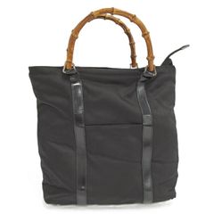 GUCCI ハンドバッグ オールドグッチ バンブー キャンバス ブラック 000 1998 0508