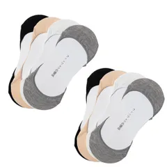 フット カバー【8枚セット】4色 脱げないおしゃれ かわいい レース ショート シースルー パンプス レディース