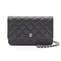 シャネル CHANEL ショルダーバッグ マトラッセ AP0250 ブラック カーフ（牛革） マトラッセ チェーンウォレット レディース Used A