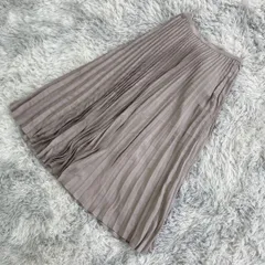 【良品】NATURAL BEAUTY BASIC  ナチュラルビューティーベーシック  ロングスカート【M】上品  華やか  レディース  ベージュ系  明るい薄茶色【送料無料】