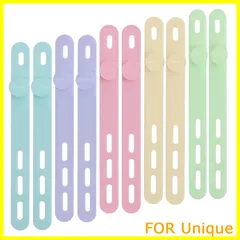【人気商品】MOTTERU (モッテル) sofumo ソフトタッチ ケーブルバンド 繰り返し使える シリコン 便利グッズ ドライヤー/ヘアアイロン 各色2本 10本セット シャーベットカラー MOT-CBBAND02-SEのサムネイル