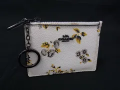 COACH コーチ F59747 レザー コインケース コインパース カードケース 小銭入れ カード入れ レディース アイボリー系 DH9963